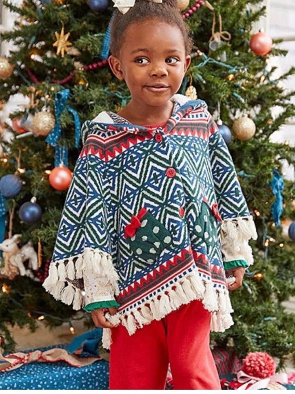 Matilda Jane Hooded Poncho A Caroling We Go